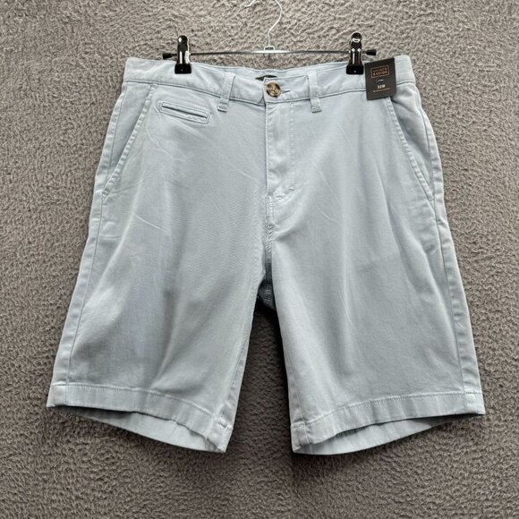 14th‎ & Union Wallin Stretch Twill Chino Shorts Blue Skyway 32 - Picture 2 of 4